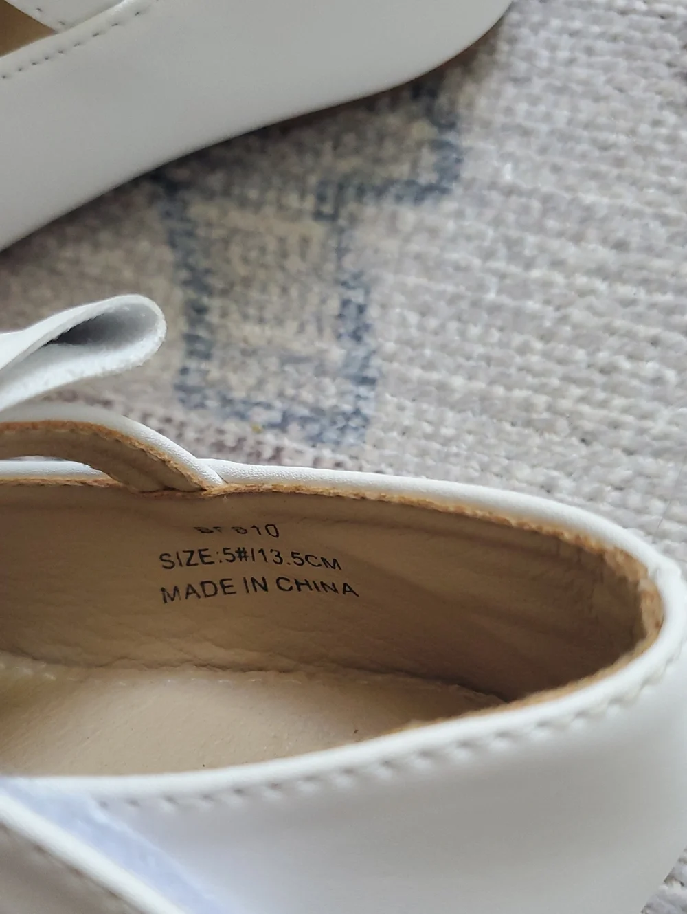 Felix & Flora Baby Girl White Bow Mary Jane Dress Flats Shoes Sz5